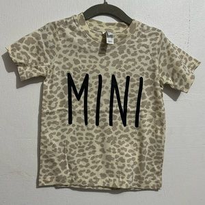 “MINI” Cheetah Kids Short Sleeve Shirt NWOT
